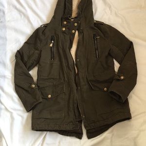 BCBGeneration Olive Green Utility Coat